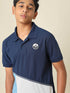 Boys Colorblock Slim Fit Polo T-shirt with MATPIQ