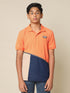 Boys Colorblock Slim Fit Polo T-shirt with MATPIQ