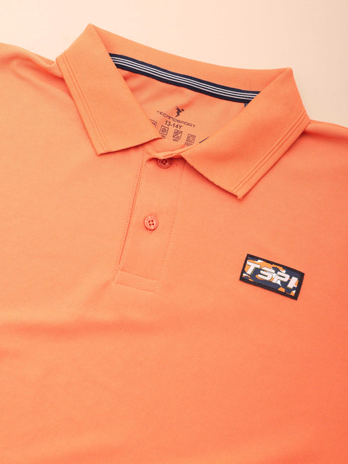 Boys Colorblock Slim Fit Polo T-shirt with MATPIQ