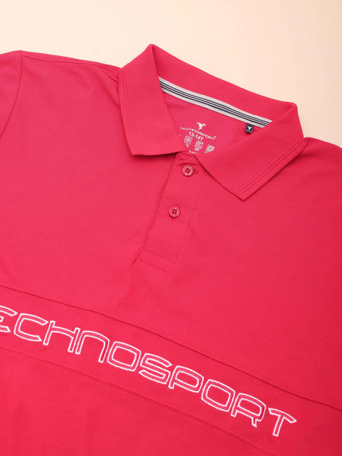 Boys Printed Slim Fit Polo T-shirt with MATPIQ