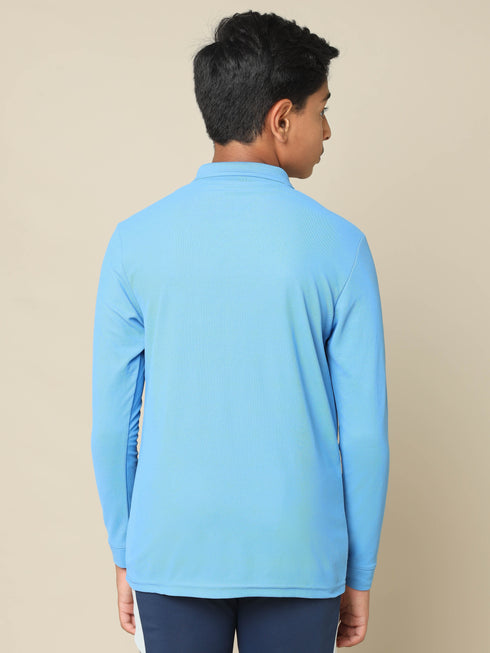 Boys Printed Slim Fit Polo T-shirt with MATPIQ