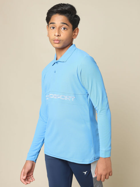 Boys Printed Slim Fit Polo T-shirt with MATPIQ