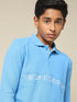 Boys Printed Slim Fit Polo T-shirt with MATPIQ
