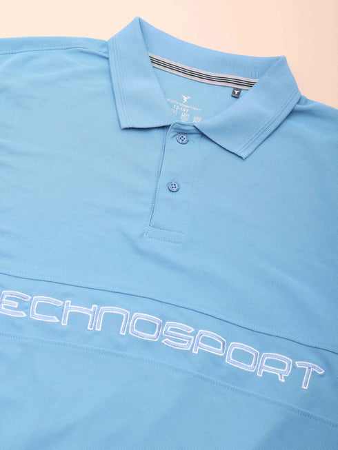 Boys Printed Slim Fit Polo T-shirt with MATPIQ