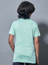 Boys Self Design Slim Fit Crew Neck T-shirt with DOUBLE COOL