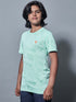 Boys Self Design Slim Fit Crew Neck T-shirt with DOUBLE COOL