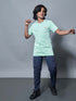 Boys Self Design Slim Fit Crew Neck T-shirt with DOUBLE COOL
