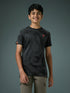 Boys Self Design Slim Fit Crew Neck T-shirt with DOUBLE COOL