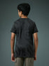 Boys Self Design Slim Fit Crew Neck T-shirt with DOUBLE COOL