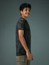 Boys Self Design Slim Fit Crew Neck T-shirt with DOUBLE COOL