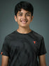 Boys Self Design Slim Fit Crew Neck T-shirt with DOUBLE COOL