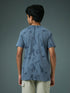Boys Self Design Slim Fit Crew Neck T-shirt with DOUBLE COOL