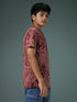 Boys Self Design Slim Fit Crew Neck T-shirt with DOUBLE COOL