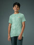 Boys Self Design Slim Fit Crew Neck T-shirt with DOUBLE COOL