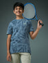 Boys Self Design Slim Fit Crew Neck T-shirt with DOUBLE COOL