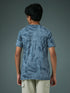 Boys Self Design Slim Fit Crew Neck T-shirt with DOUBLE COOL
