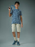Boys Self Design Slim Fit Crew Neck T-shirt with DOUBLE COOL