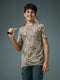 Boys Self Design Slim Fit Crew Neck T-shirt with DOUBLE COOL