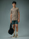 Boys Self Design Slim Fit Crew Neck T-shirt with DOUBLE COOL