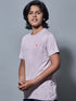 Boys Self Design Slim Fit Crew Neck T-shirt with DOUBLE COOL