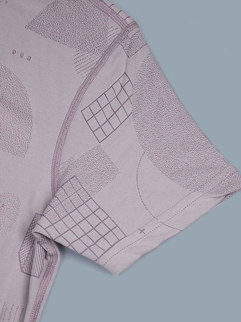 Boys Self Design Slim Fit Crew Neck T-shirt with DOUBLE COOL