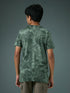 Boys Self Design Slim Fit Crew Neck T-shirt with DOUBLE COOL