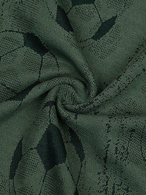 Boys Self Design Slim Fit Crew Neck T-shirt with DOUBLE COOL