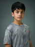 Boys Self Design Slim Fit Crew Neck T-shirt with DOUBLE COOL