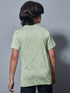 Boys Self Design Slim Fit Crew Neck T-shirt with DOUBLE COOL
