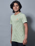 Boys Self Design Slim Fit Crew Neck T-shirt with DOUBLE COOL