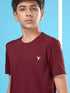 Boys Solid Slim Fit Round Neck T-shirt with TECHNOCOOL+