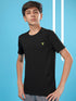 Boys Solid Slim Fit Round Neck T-shirt with TECHNOCOOL+