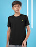 Boys Solid Slim Fit Round Neck T-shirt with TECHNOCOOL+