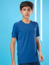 Boys Solid Slim Fit Round Neck T-shirt with TECHNOCOOL+