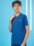 Boys Solid Slim Fit Round Neck T-shirt with TECHNOCOOL+