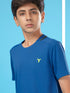 Boys Solid Slim Fit Round Neck T-shirt with TECHNOCOOL+