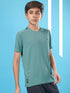 Boys Solid Slim Fit Round Neck T-shirt with TECHNOCOOL+