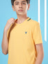Boys Solid Slim Fit Round Neck T-shirt with TECHNOCOOL+