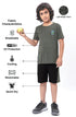 Boys Solid Slim Fit Crew Neck T-shirt with DOUBLE COOL