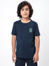 Boys Solid Slim Fit Crew Neck T-shirt with DOUBLE COOL
