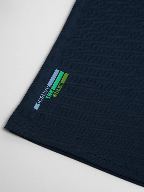 Boys Solid Slim Fit Crew Neck T-shirt with DOUBLE COOL