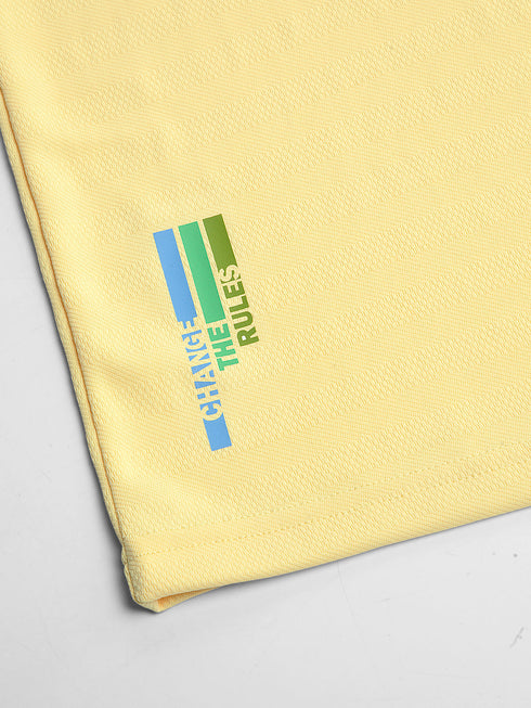 Boys Solid Slim Fit Crew Neck T-shirt with DOUBLE COOL