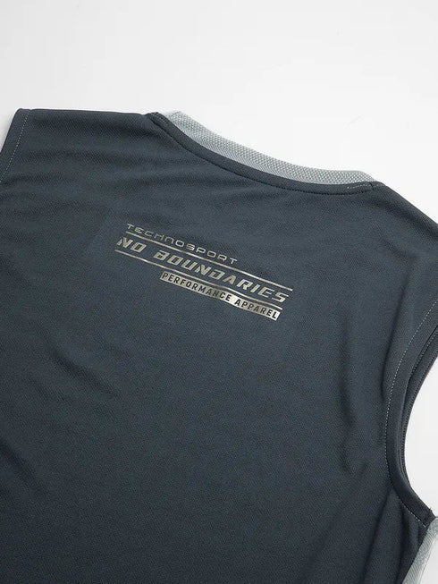 Boys Colorblock Slim Fit Crew Neck T-shirt with TECHNO COOL+