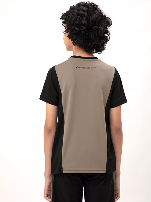 Boys Colorblock Slim Fit Crew Neck T-shirt with TECHNO COOL+