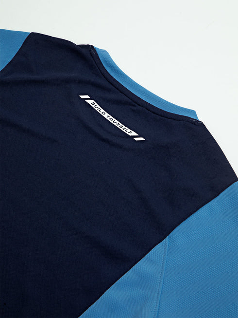 Boys Colorblock Slim Fit Crew Neck T-shirt with TECHNO COOL+