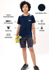 Boys Colorblock Slim Fit Crew Neck T-shirt with TECHNO COOL+