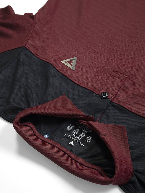 Boys Colorblock Slim Fit Polo T-shirt with TECHNOCOOL+