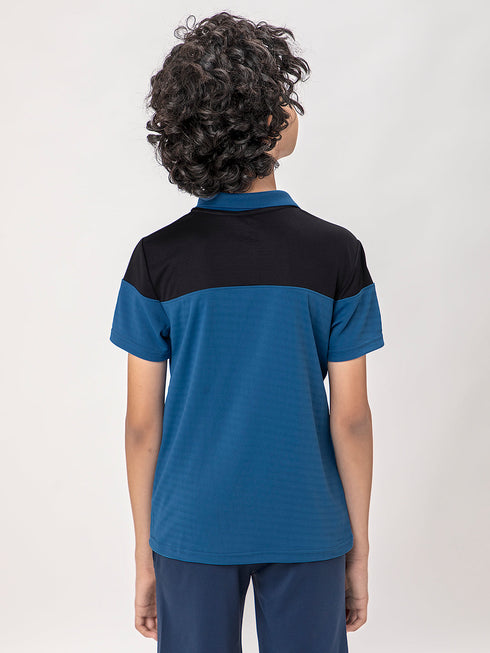 Boys Colorblock Slim Fit Polo T-shirt with TECHNOCOOL+