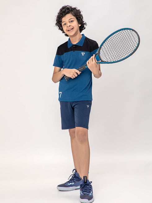 Boys Colorblock Slim Fit Polo T-shirt with TECHNOCOOL+