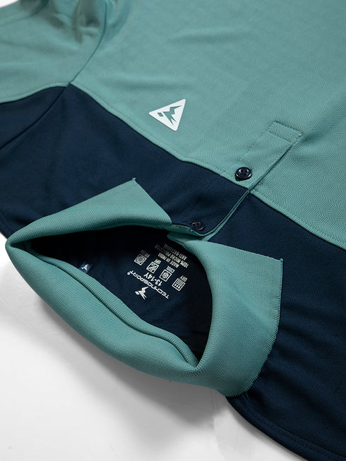 Boys Colorblock Slim Fit Polo T-shirt with TECHNOCOOL+